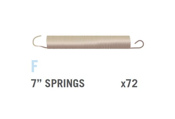 SkyBound 7" Premium Trampoline Springs for Cirrus Trampolines (Part F).