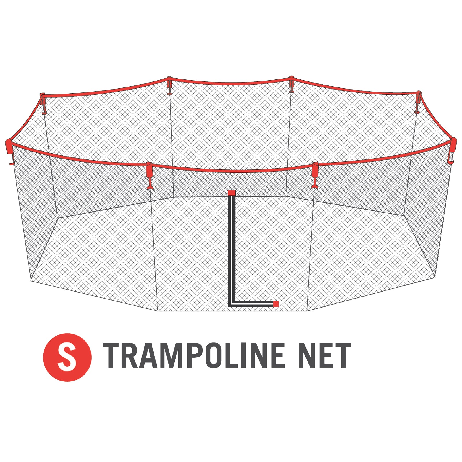 Net for 11x18 foot Horizon Trampoline (Part S).