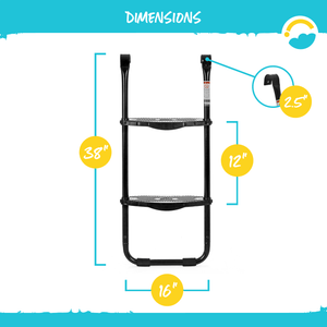 Dimensions of the Ladder: Total height is 38