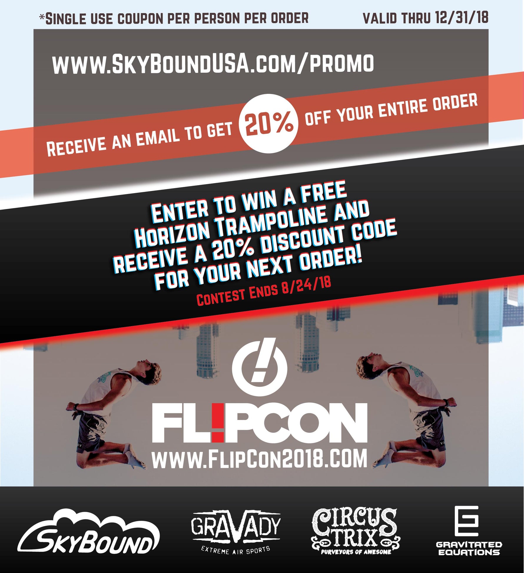 SkyBound USA sponsors FlipCon 2018 hosted by DEFY & CircusTrix