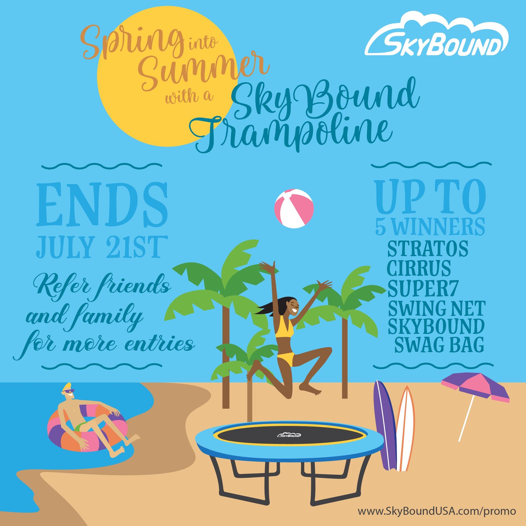 SkyBound trampoline spring into summer