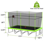 AltitudeX 10ft x 17ft Gymnastics Rectangle Trampoline - Green - SkyBound USA