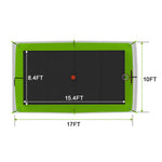 AltitudeX 10ft x 17ft Gymnastics Rectangle Trampoline - Green - SkyBound USA