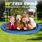 large outdoor swing accommodates 3-5 kids for backyard garden play