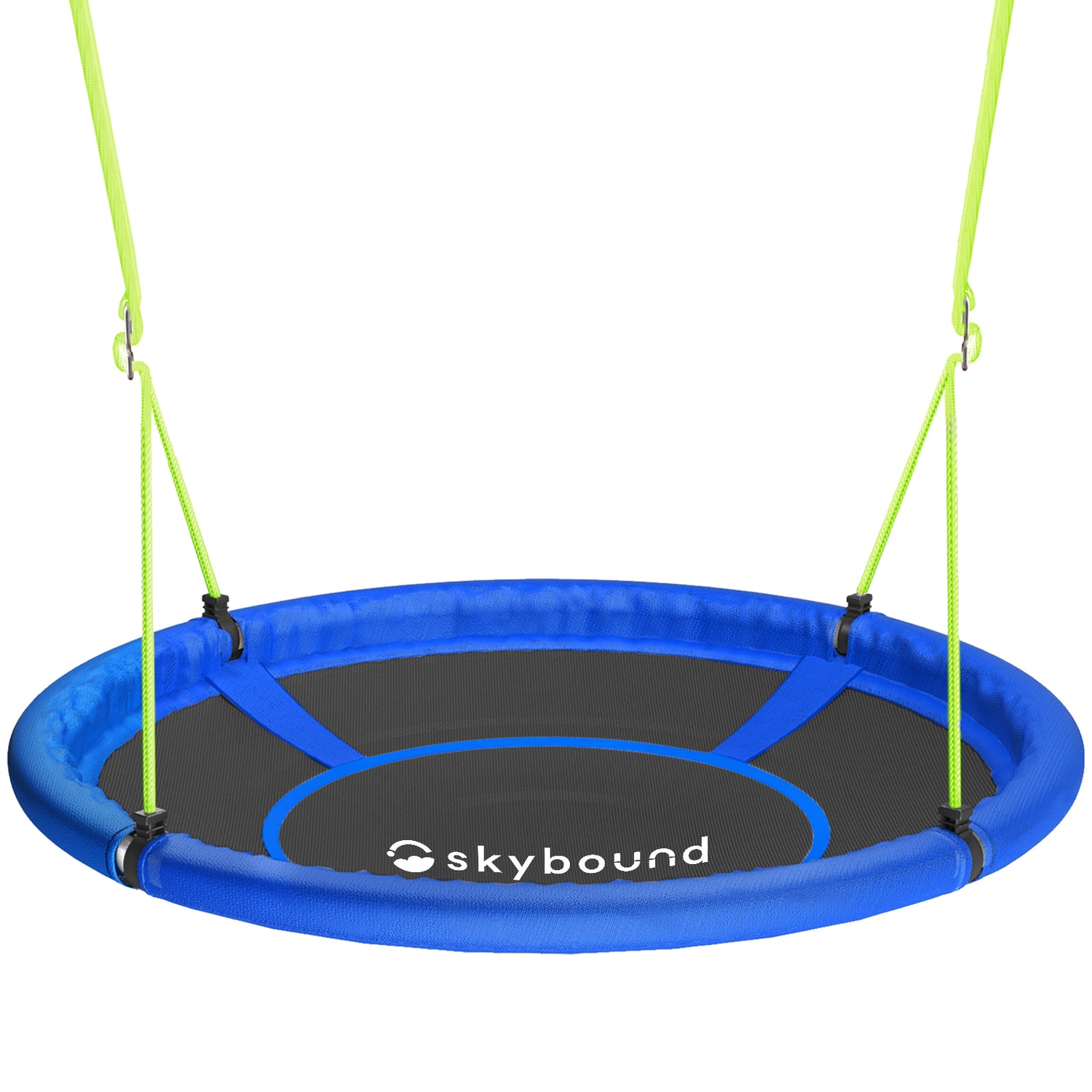SkyBound 43 Inch Saucer Tree Swing – 700 lbs Capacity, Round Disc Swing for Kids, Teens, and Adults – Outdoor Backyard Playground Swing – Blue (No Tree Straps Included)