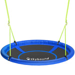 SkyBound 43 Inch Saucer Tree Swing – 700 lbs Capacity, Round Disc Swing for Kids, Teens, and Adults – Outdoor Backyard Playground Swing – Blue (No Tree Straps Included)