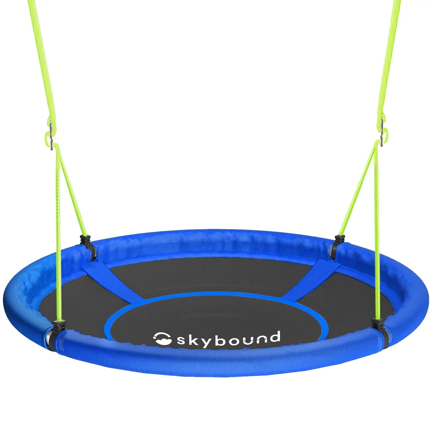 SkyBound 43 Inch Saucer Tree Swing – 700 lbs Capacity, Round Disc Swing for Kids, Teens, and Adults – Outdoor Backyard Playground Swing – Blue (No Tree Straps Included)