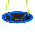 SkyBound 43 Inch Round Saucer Swing 700 lbs – Outdoor Disc Tree Swing for Backyard, Garden, Playground – Durable Steel Frame, Blue (Straps Sold Separately)