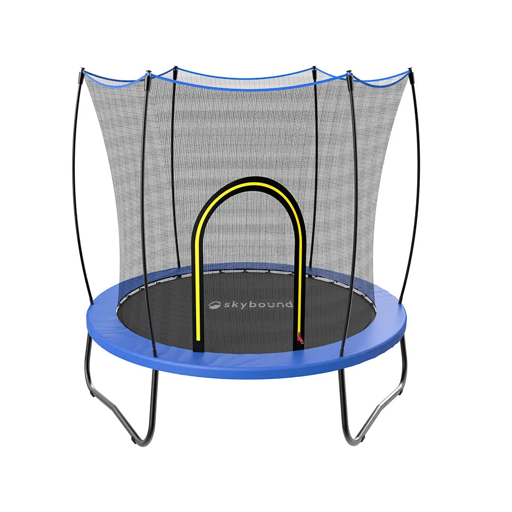 A compact 55-inch round trampoline designed specifically for young kids. The full enclosure safety net prevents falls, while the padded frame and stable base deliver a secure bouncing experience for both indoor playrooms and outdoor backyards.