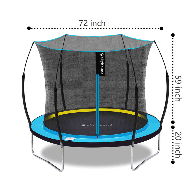 6ft trampoline size: 72inch × 79inch