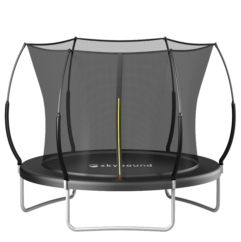 8ft springless trampoline black