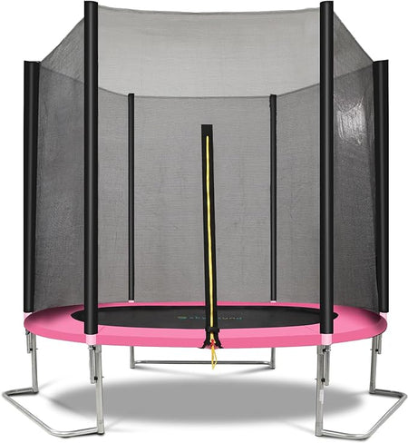Skybound 8ft L-shaped legs trampoline pink