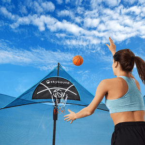 Outdoor Trampoline Basketball Hoop Accessory: Ultimate Fun Upgrade