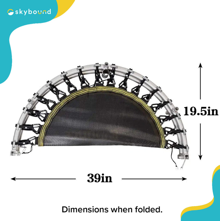 Dimensions of the folded fitness trampoline