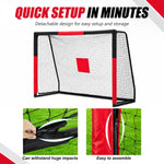 Fast assemble steel soccer goal with durable impact-resistant PE net, zipper netting for simple installation