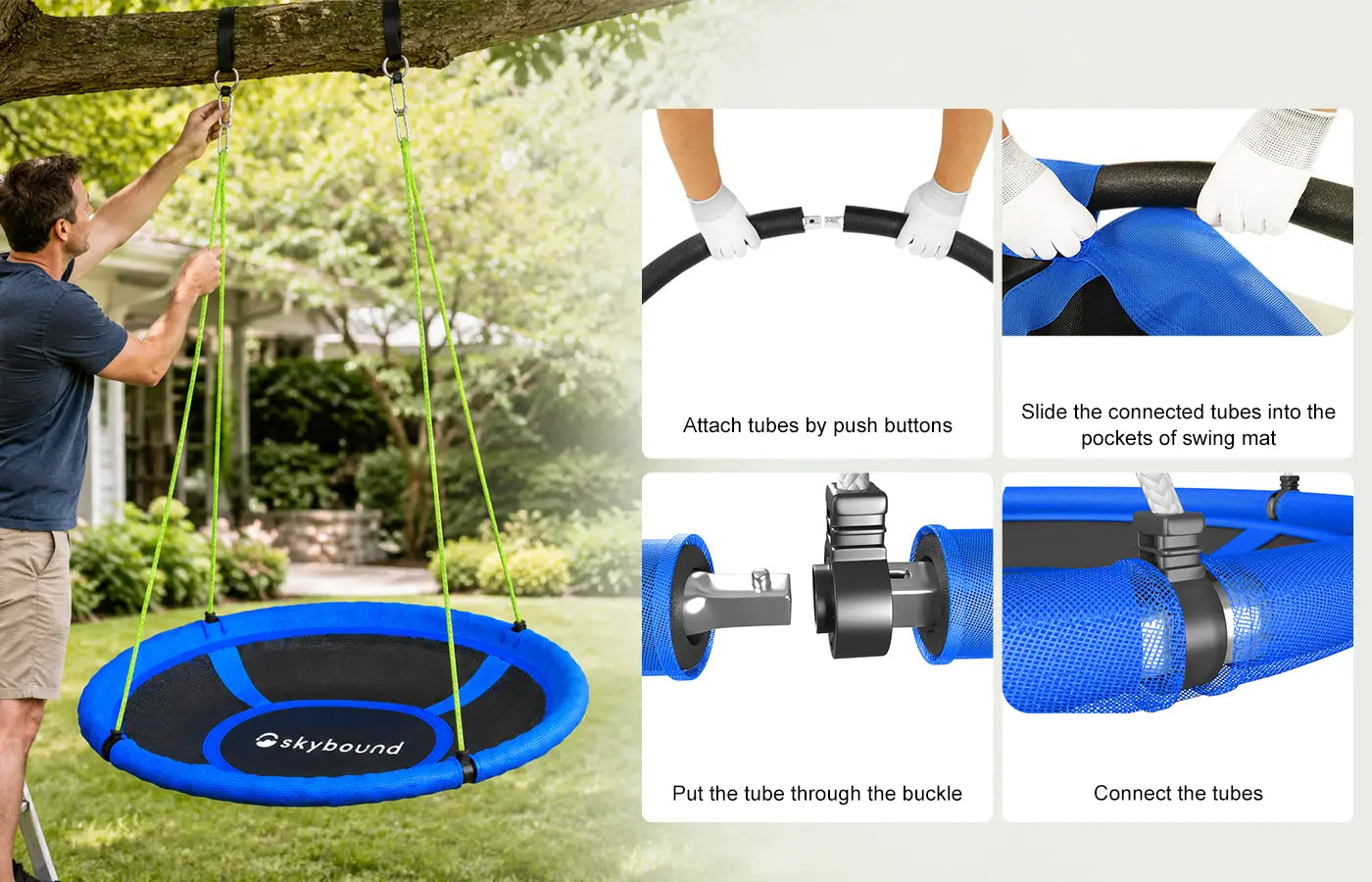 Only 4 simple steps to assemble. Clear instructions, no fancy tools needed—setup is quick and hassle-free.