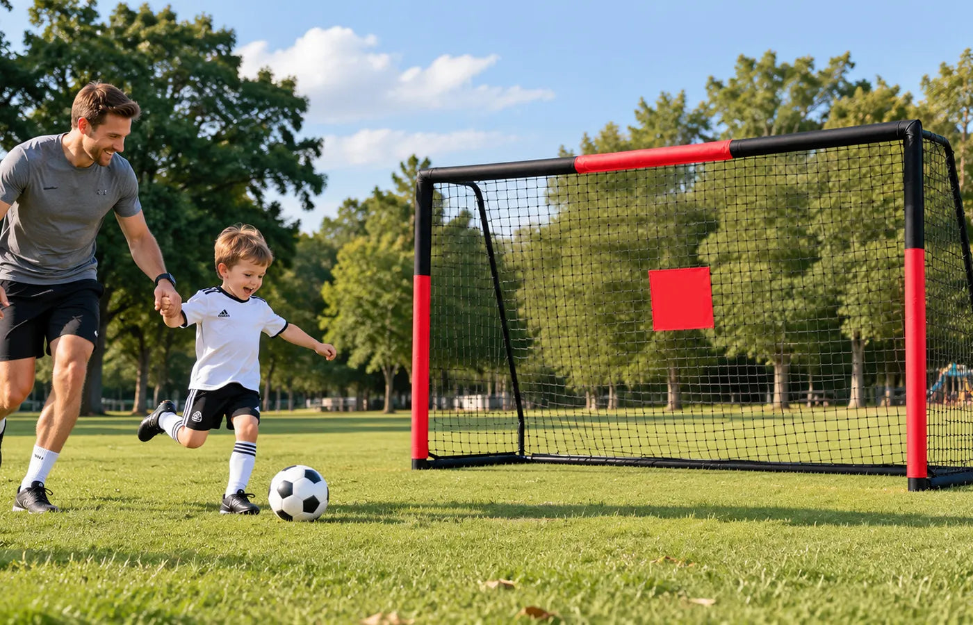 This soccer goal is more than just a toy — it grows with your kids. Made tough for years of repeated use, it works for children at every stage: casual backyard kicking all the way to focused skill training, inspiring a lifelong love of outdoor sports.