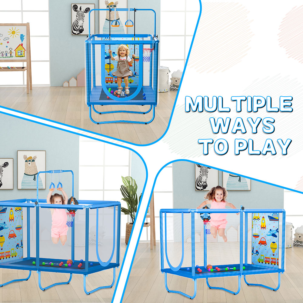 Skybound Bounceroo 40 in*58 in Trampoline Blue - SkyBound USA