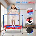 Keep your child safe while jumping with this SkyBound mini trampoline. No-gap design, reinforced padding, and elastic straps ensure stable fixation and long-lasting use.