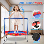 Keep your child safe while jumping with this SkyBound mini trampoline. No-gap design, reinforced padding, and elastic straps ensure stable fixation and long-lasting use.