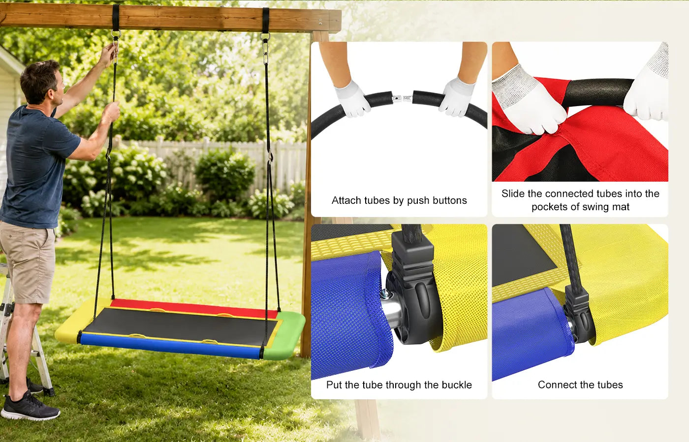 Only 4 simple steps to assemble. Clear instructions, no fancy tools needed—setup is quick and hassle-free.