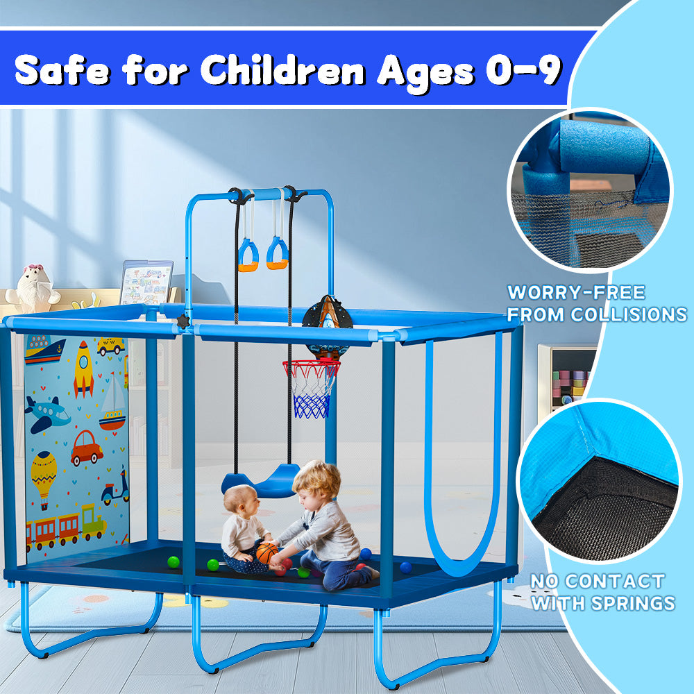 Skybound Bounceroo 40 in*58 in Trampoline Blue - SkyBound USA