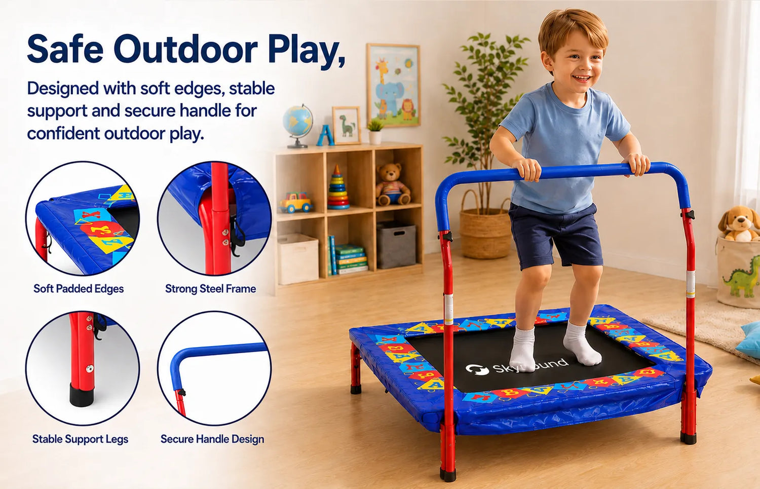 We put children’s safety first. Our trampolines pass rigorous ASTM safety tests covering heavy metals, lead and flammability. Premium thick padded materials prevent collision injuries. Every component is precision-manufactured to minimize potential hazards, delivering secure play equipment that gives parents peace of mind.