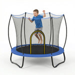 The SkyBound 55-inch kids trampoline combines safety and fun in one compact design. With a full enclosure net, flexible fiberglass poles, anti-slip base and durable jumping mat, it gives parents peace of mind while kids burn energy and build coordination through play.