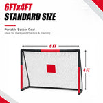 Skybound 6FT x 4FT compact portable soccer goal play anywhere, mini foam wrapped training goal for toddler kids indoor play, backyard and small park casual soccer games