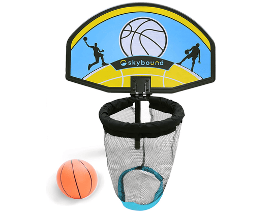Trampoline Basketball Hoop Attachment with Mini Basketball and Pump