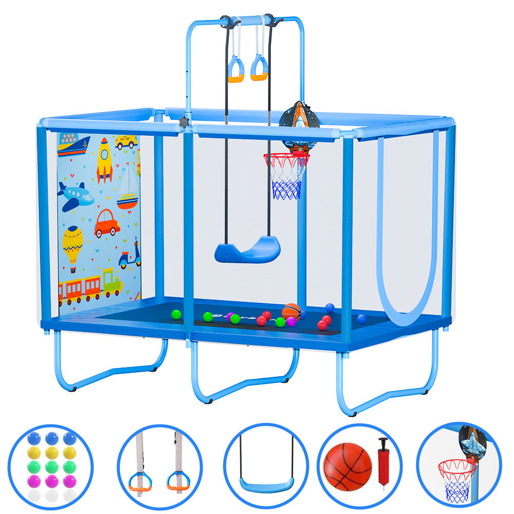 Skybound Bounceroo 40 in*58 in Trampoline Blue - SkyBound USA