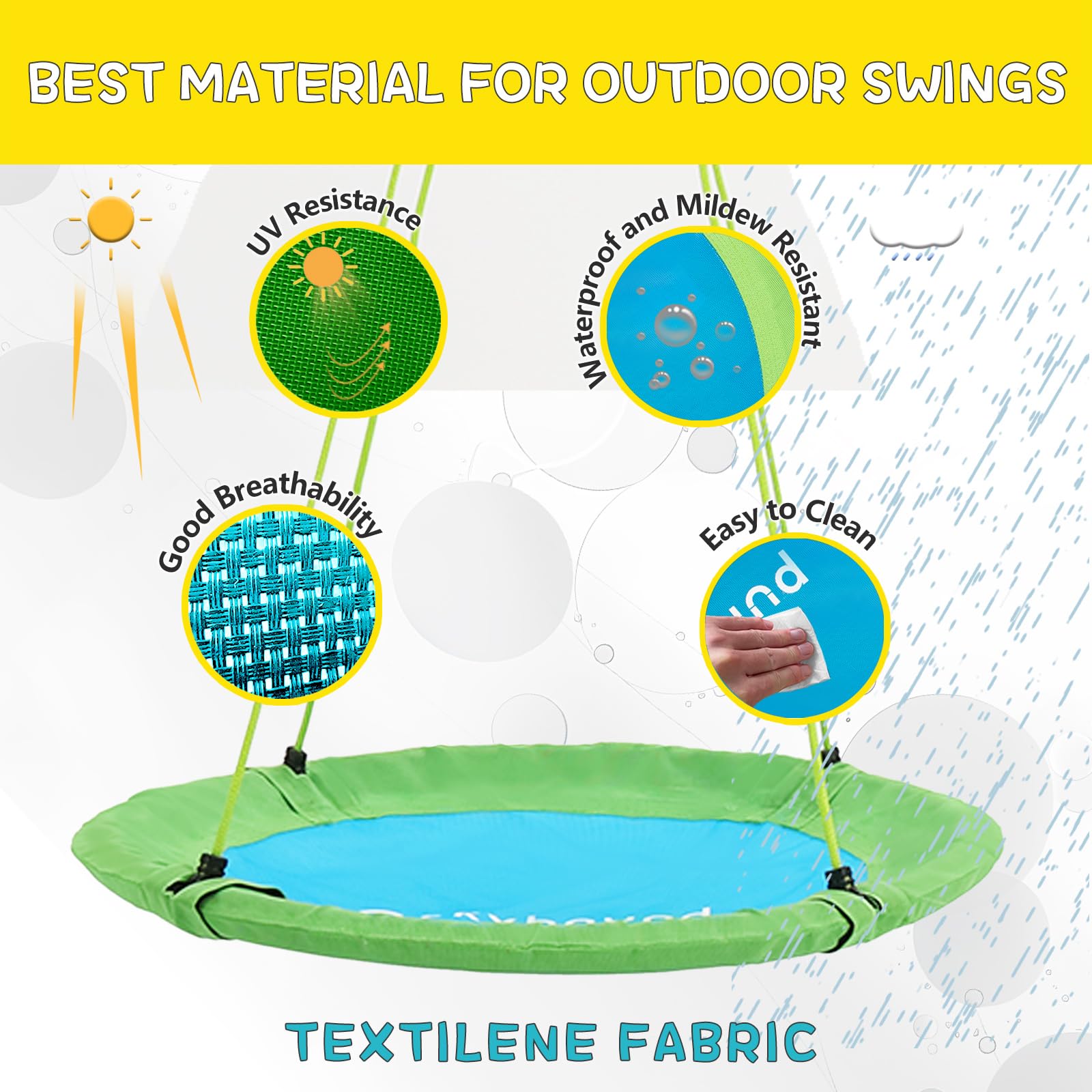 SkyBound 39 Inch Tree Swing - Green/Blue - SkyBound USA