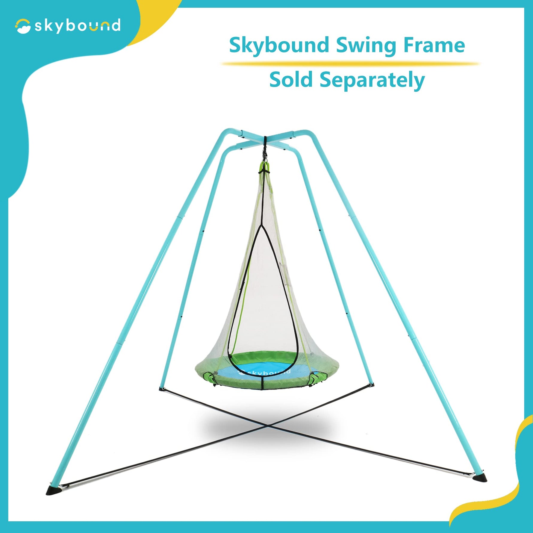 SkyBound 39 Inch Tree Swing - Green/Blue - SkyBound USA