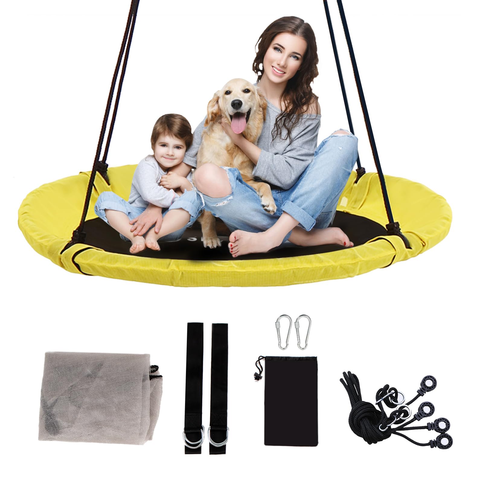 SkyBound 39 Inch Tree Swing - Yellow/Black - SkyBound USA