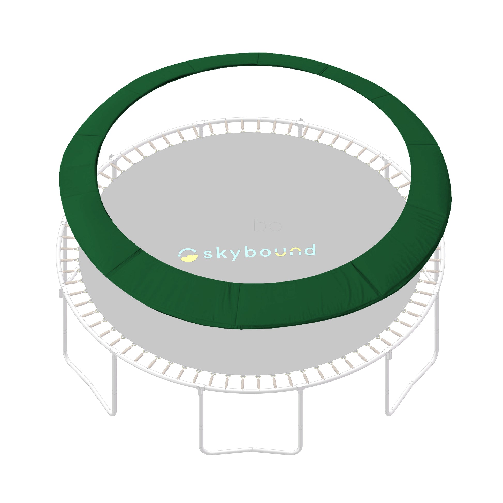 SkyBound Universal Replacement Trampoline Safety Pad - Dark Green Spring Cover Fits 8ft Frames - Comfortable, Long Lasting, and Water-Resistant.