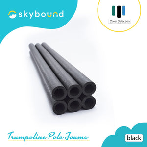 SkyBound Replacement Trampoline Enclosure Foam - Trampolines Poles Cover - Protective Poles Cover Tube Set for Safety Protection - Set of 12 - Black - SkyBound USA