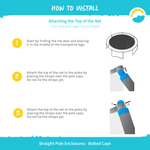 Enclosure Net for 14ft Trampolines - Fits 6 Straight Poles