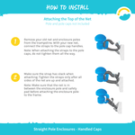 SkyBound Enclosure Net for 15ft Trampolines - Fits 8 Straight Poles