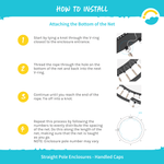 SkyBound® Replacement Net for 15ft Trampolines - Fits 6 Straight Poles