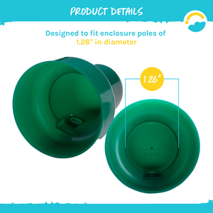 Product Details:  Designed to fit enclosure poles of 1.26