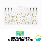 Hardware that comes with the Enclosure Poles. Installation Manual Included.