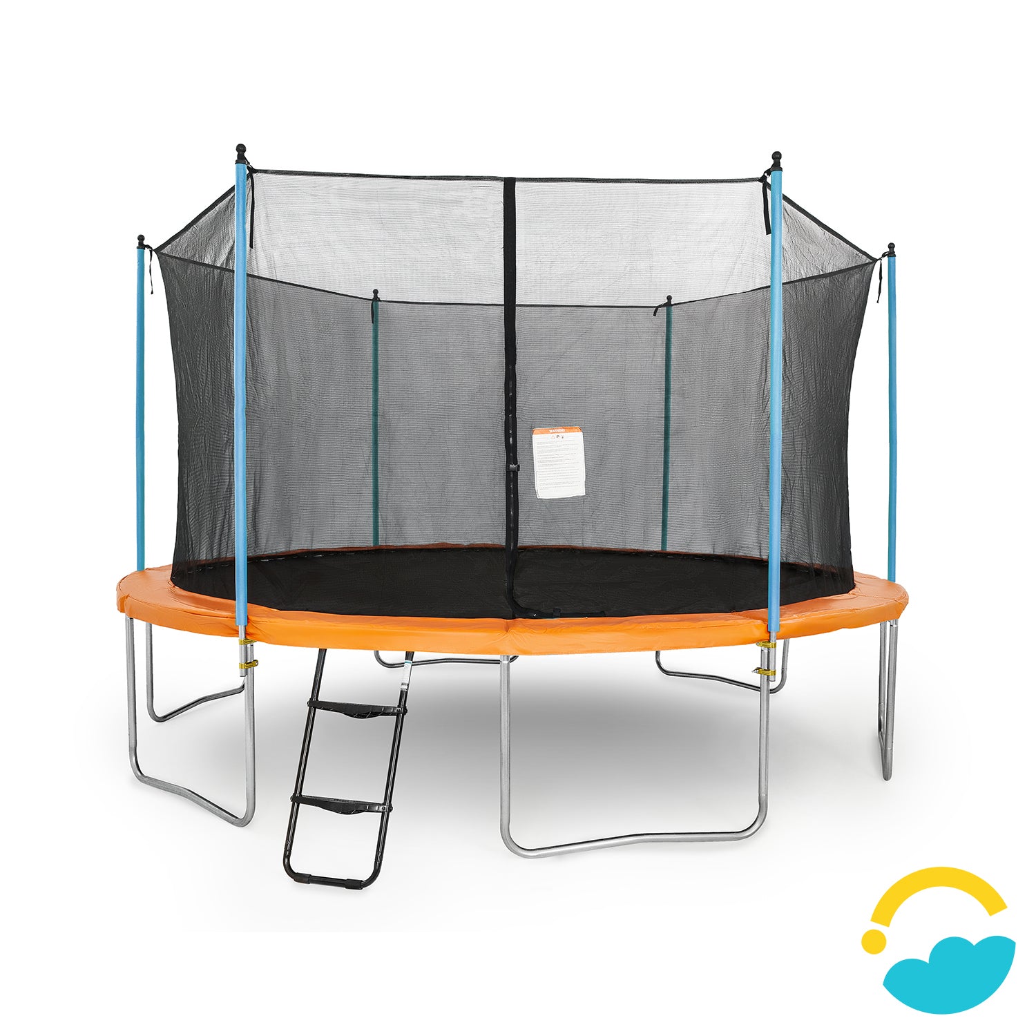 Image of Enclosure Poles connected to Trampoline.