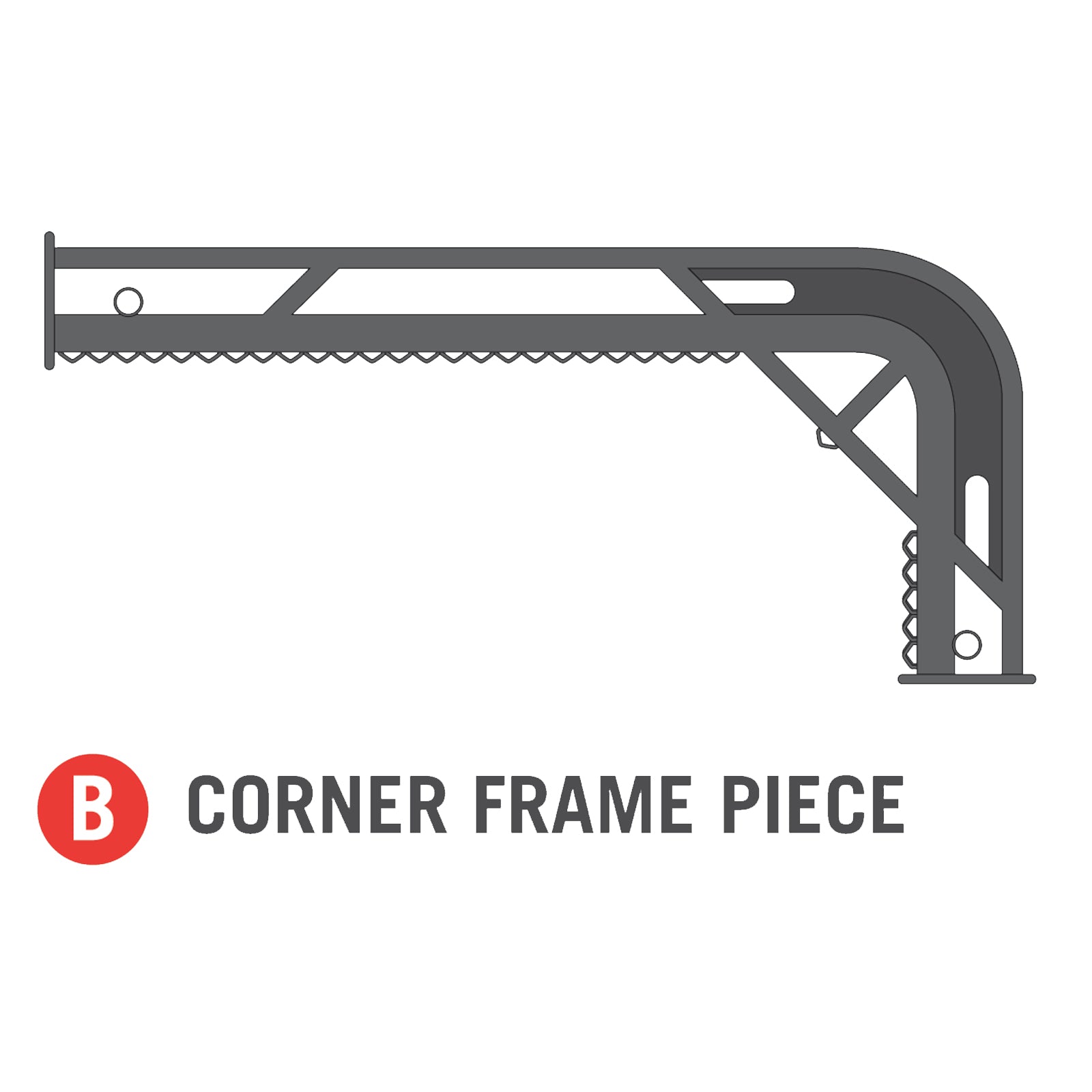 B Corner Frame Piece for 11x18 foot Horizon Trampoline Part