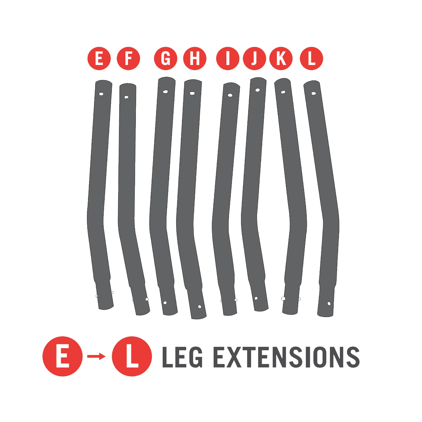 Leg Extensions for 11x18 foot Horizon Trampoline (Part E).