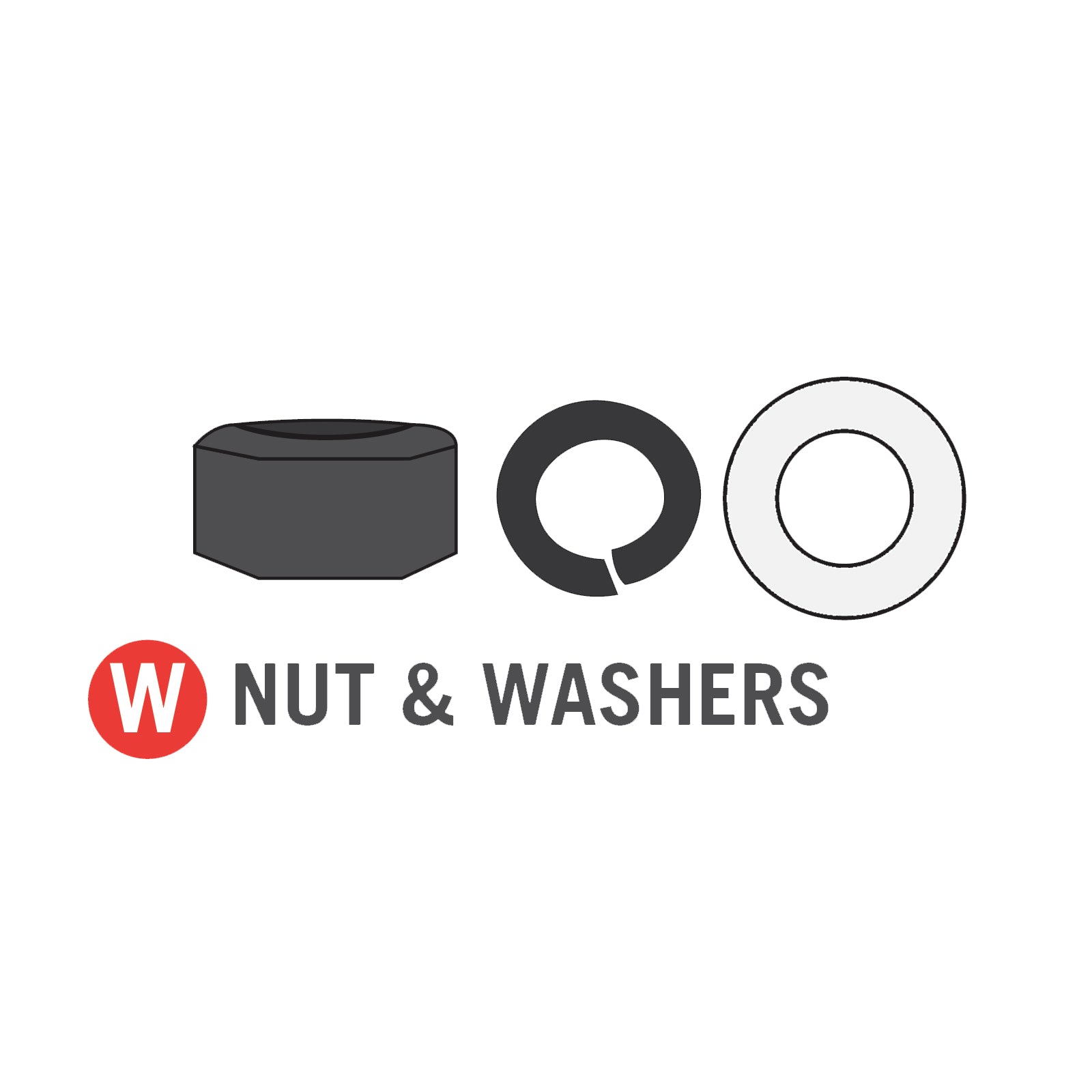 Nut & Washers for 11x18 foot Horizon Trampoline (Part W).