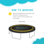 SkyBound Universal Replacement Trampoline Safety Pad - Extra Thick Foam Pad, Comfortable, Long Lasting, and Water-Resistant - Black/Yellow Color - 12ft - SkyBound USA