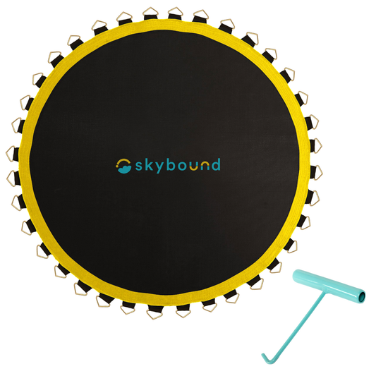 Premium Replacement Mat for 14ft Trampolines - 147in / 72 V-Rings / 6.5in or 7.0in Springs - 4 Colors Available