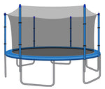 Enclosure Net for 12 ft Trampoline with Bolted Caps and 6 Straight Poles.