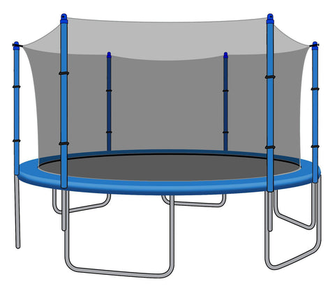 Enclosure Net for 14ft Trampolines - Fits 6 Straight Poles (Using Bolted Pole Caps) - SkyBound USA