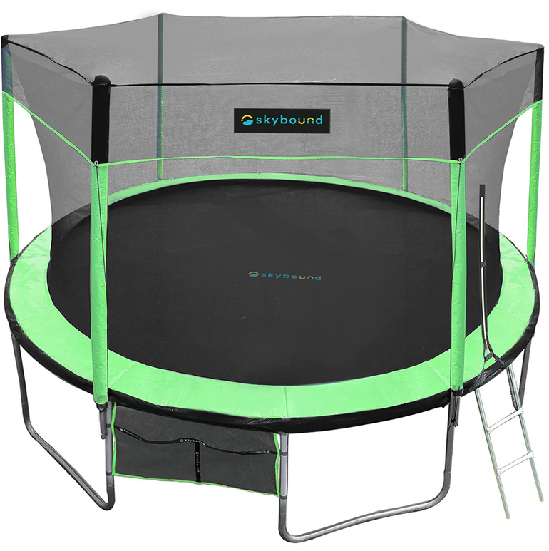 Skybound soar 15ft tramoline green with enclosure net